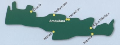 Amoudara Kreta Crete Karte Map